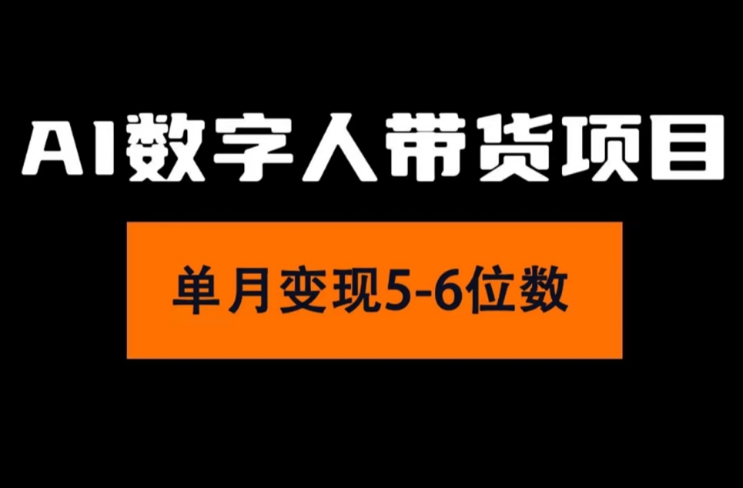 （11751期）2024年Ai数字人带货，小白就可以轻松上手，真正实现月入过万的项目-轻创淘金网