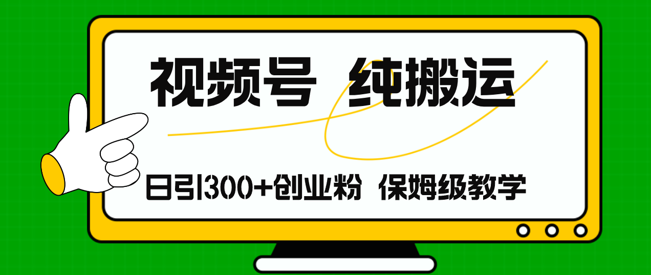 （11827期）视频号纯搬运日引流300+创业粉，日入4000+-轻创淘金网