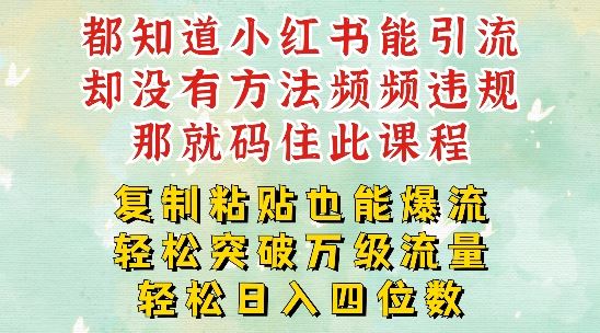 小红书靠复制粘贴一周突破万级流量池干货，以减肥为例，每天稳定引流变现四位数【揭秘】-轻创淘金网