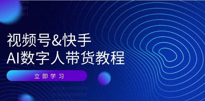 （12470期）视频号&快手-AI数字人带货教程：认知、技术、运营、拓展与资源变现-轻创淘金网