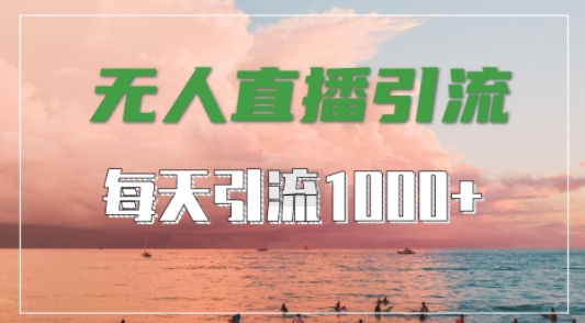 抖音快手视频号全平台通用，无人直播引流法，超暴力引流1000+高质量精准创业粉【揭秘】-轻创淘金网